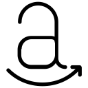 amazon, online, shopping svg vector icon