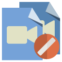 file,type,video,cancel icon