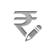 currency,sign,rupee,pencil icon