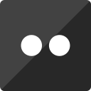 flickr, gloss, media, social, square svg vector icon