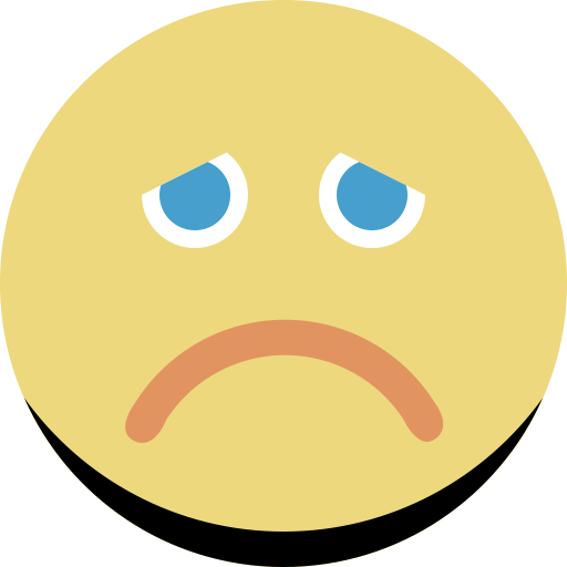 Sad svg vector icon