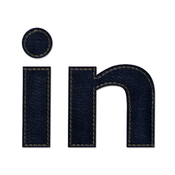 denim,jean,social,linkedin,logo icon