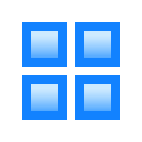 app, big, items, list, presentation, programs, tile svg vector icon