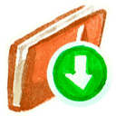 red,download,descending,fall,decrease,down,descend icon