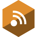 gloss, hexagon, media, rss, social svg vector icon