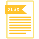 document, extension, folder, paper, xlsx svg vector icon