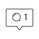 comment, instagram, message, notification svg vector icon