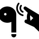 airpod, double, tap svg vector icon