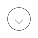 control, direction, down svg vector icon