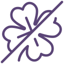 clover, luck, no, not allowed, sign svg vector icon