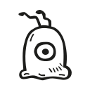 brain, fan art, futurama, scifi, slug svg vector icon