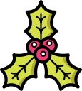 christmas, holly, xmas svg vector icon