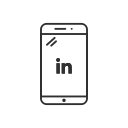 linked in, linked in logo, mobile, phone, social media svg vector icon