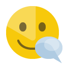 smiley,speech,bubble icon