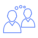 client, colleague, communication, connect, conversation, dialog, peer to peer, support, user svg vector icon