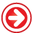 basic, frame, navigation, red, right icon