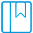 basic, blue, book, bookmark icon