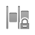 distribute,horizontal,left,lock icon