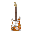 flowers, guitar, stratocastor icon