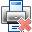 delete, printer icon