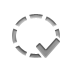selection,elliptical,checkmark icon