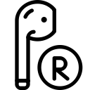 airpod, right svg vector icon