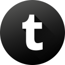 black white, circle, high quality, long shadow, social, social media, tumblr svg vector icon