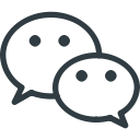 logo, media, social, wechat svg vector icon