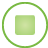 basic, button, green, stop icon