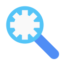 bug, configuration, find, optimization, search, setting svg vector icon
