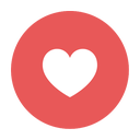 add, circular, fav, favourites, like, modern, red icon