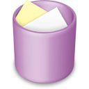 trash,purple,full,recycle bin icon