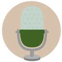 condenser, mic, microphone, vintage svg vector icon