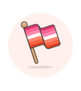 flag, lesbian, stick svg vector icon