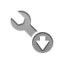 technical,wrench,down icon