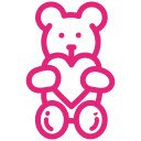 bear, gift, love, toy, valentine svg vector icon