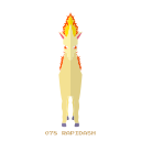 fire, kanto, pokemon, rapidash svg vector icon