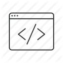browser, code, coding, embed, html, web, website icon
