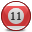 ball, eleven, half, pool, red icon