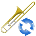 trombone,refresh,instrument,reload icon