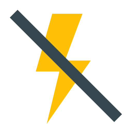 Flash Off svg vector icon