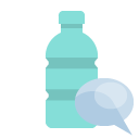 plastic,bottle,speech,bubble icon