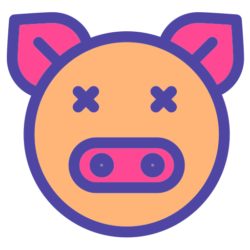Pig svg vector icon