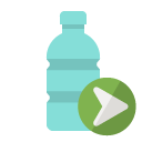 plastic,bottle,right icon