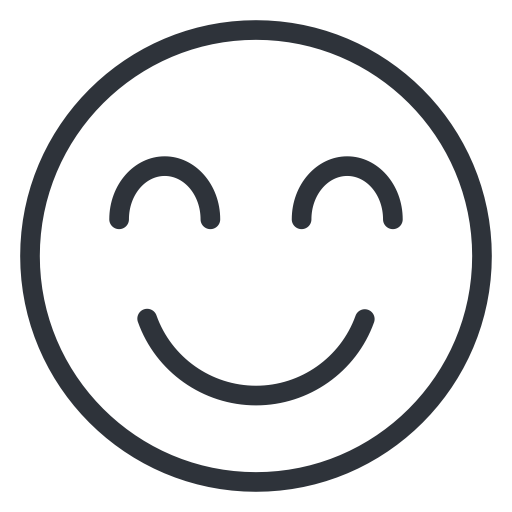 Satisfied svg vector icon