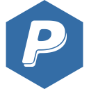 hexagon, media, paypal, social svg vector icon