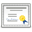 application, certificate, gnome icon