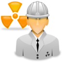 engineer, nuclear, radiation, spectrometry, worker icon