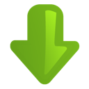 arrow, down icon