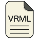 document, file, file 3d, format, type, vrml svg vector icon